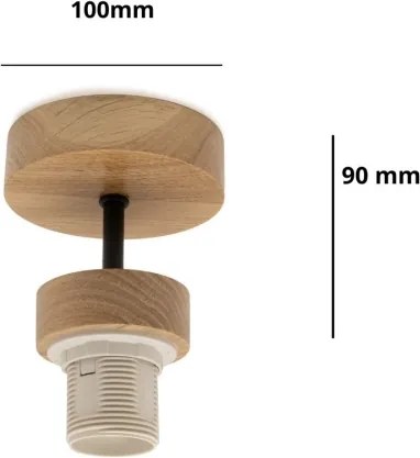 Brilagi - Plafoniera a montaggio superficiale PARTY 1xE27/60W/230V Ø 10 cm rovere