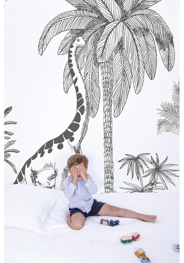 Carta da parati per bambini 400 cm x 248 cm Jurassic Period - Lilipinso