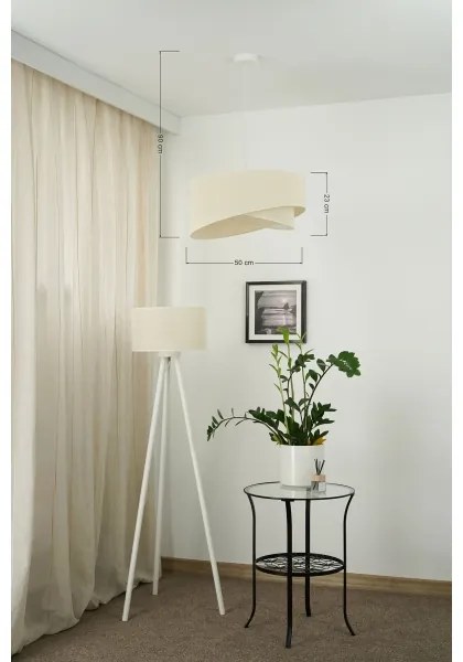 Brilagi - Lampadario LED a sospensione con filo LYRA 1xE27/15W/230V color crema