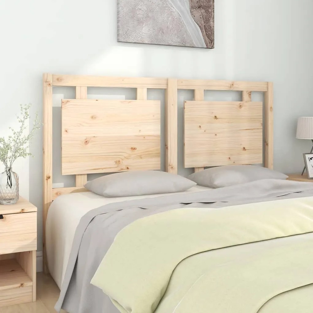 Testiera Per Letto 145,5x4x100 Cm İn Legno Massello Di Pino /