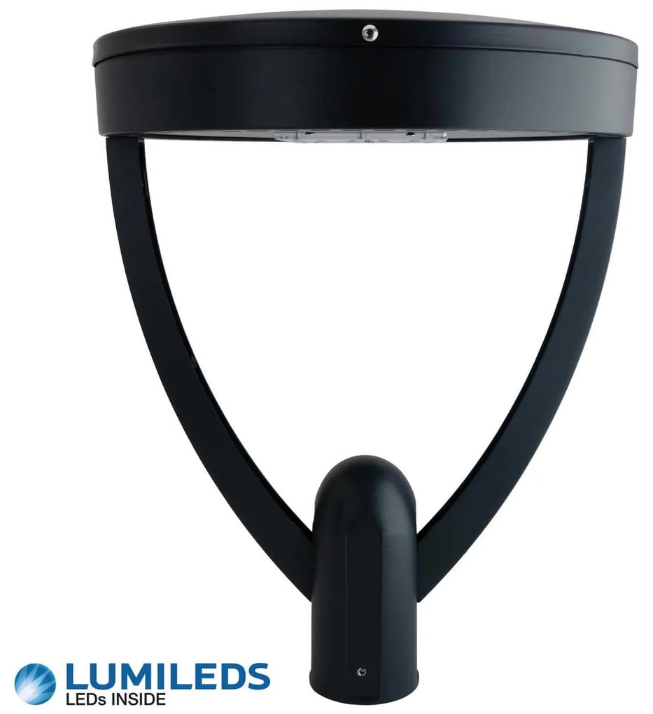 Lampione Stradale 40W 120lm/W Iron Black - Lumileds Colore Bianco Naturale 4.000K