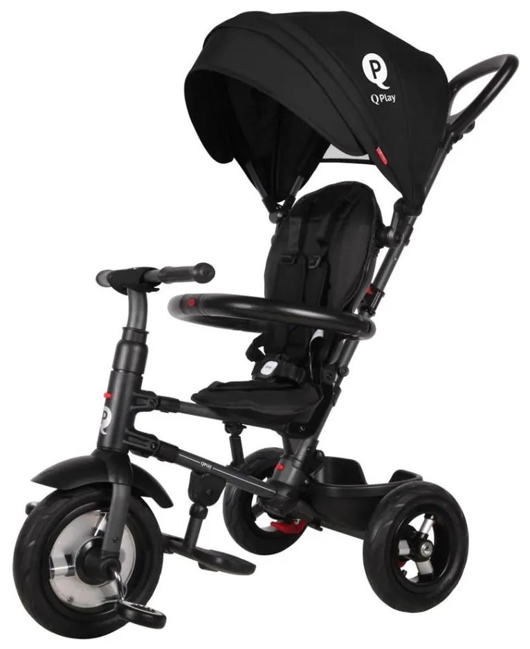 QPlay - Triciclo per bambini 3in1 RITO AIR nero
