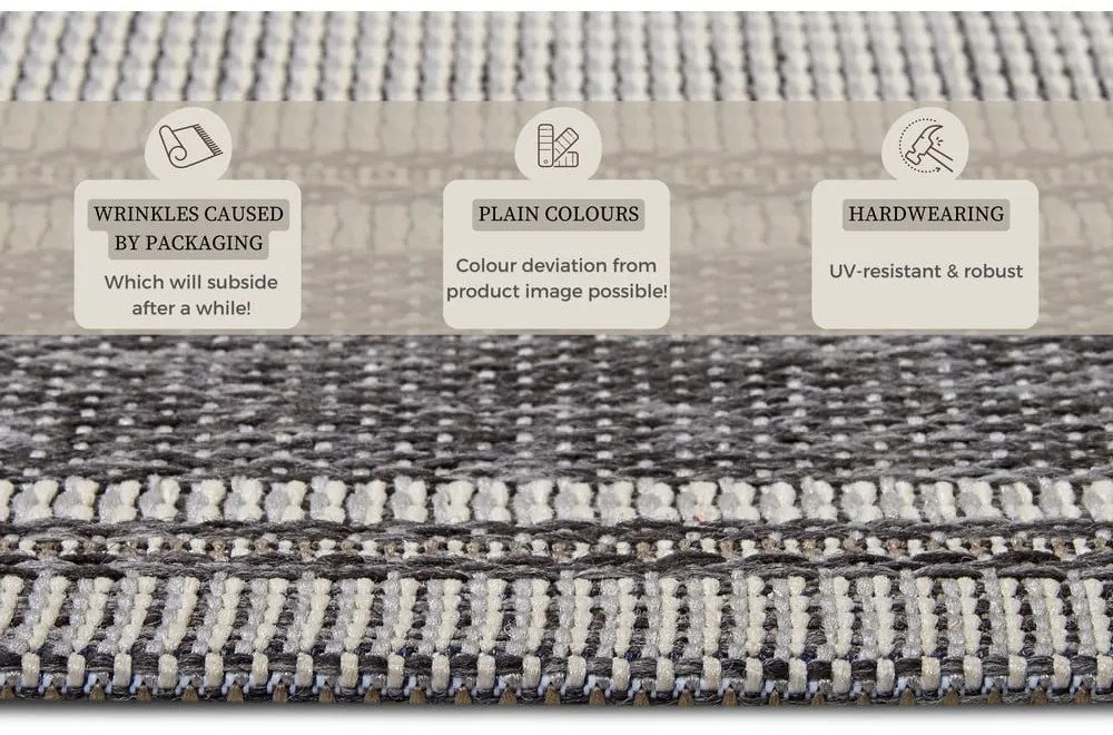 Tappeto grigio per esterni 76x150 cm Clyde Cast - Hanse Home