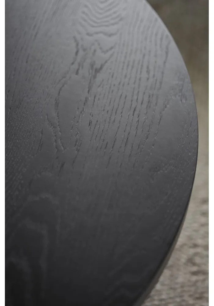 Tavolino rotondo nero in rovere ø 110 cm Boxford - Rowico
