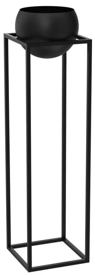 Vaso per fiori in metallo 111,3x29 cm nero