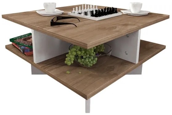 Tavolino HAMTON 31,2x60 cm marrone/bianco