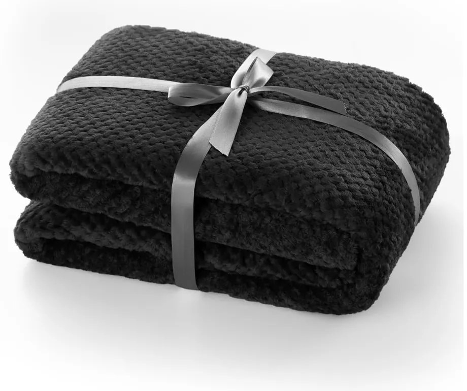 Coperta in microfibra nera, 150 x 200 cm Henry - DecoKing