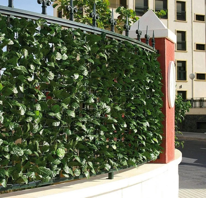 Arella Siepe Sintetica Artificiale 300x150 cm in Polipropilene Ombreggiante Bauer Foglie di Lauro...