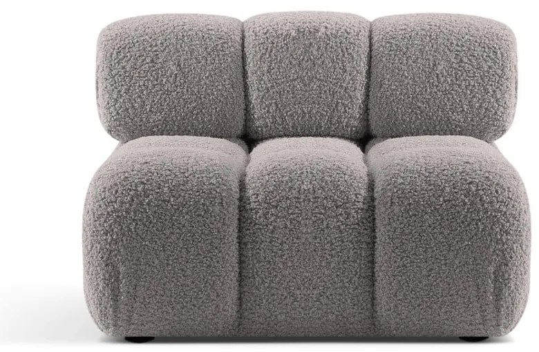 Modulo divano grigio chiaro in tessuto bouclé (parte centrale) Bellis - Micadoni Home