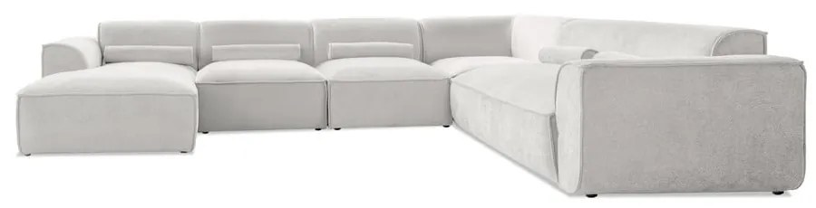 Divano angolare componibile color crema (con penisola a destra/a forma di "U") Flex Felix – Miuform