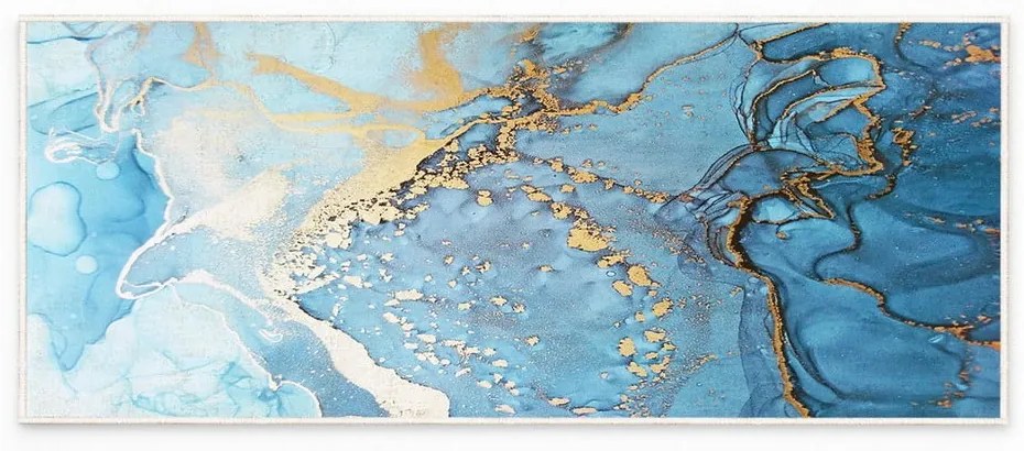 Tappeto blu lavabile 80x150 cm Blue Waves - Oyo Concept