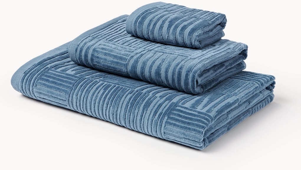 Set di asciugamani in velluto Petra, varie misure