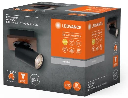 Ledvance - Luce Spot da parete a LED DECOR MERCURY 1xGU10/3,4W/230V