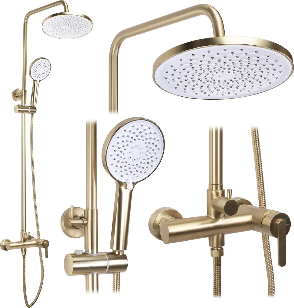 Set doccia Rea Ontario Brush Gold