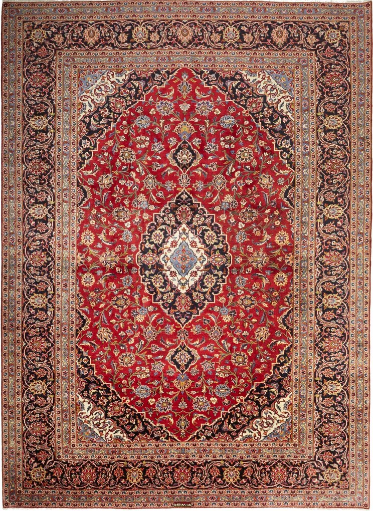Kashan Tappeto persiano 250 x 350 Rosso (Iran) Annodato A Mano