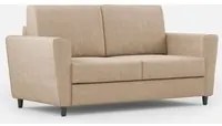 Divano 2 Posti 152x85x85 cm Yasel in Tessuto Beige