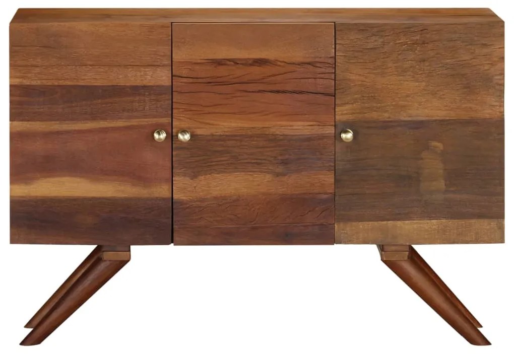 Credenza in Legno Massello di Recupero 110x30x75 cm Marrone