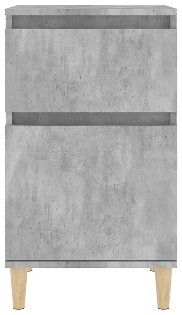 Comodini 2 pz Grigio Cemento 40x35x70 cm