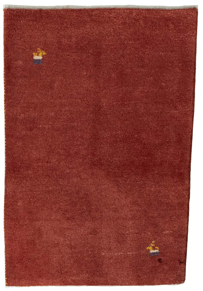 Gabbeh Tappeto persiano 90x60 Rosso (Iran) Annodato A Mano