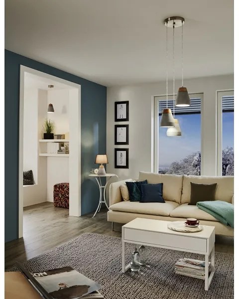 Eglo 95526 - Lampadario TAREGA 3xE27/60W/230V