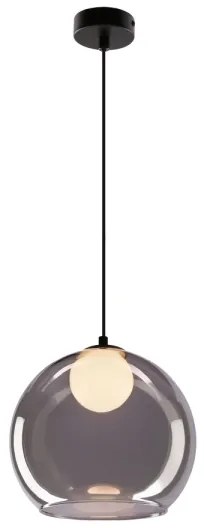 Lampadario a sospensione su cavo BRIN 1xG9/15W/230V nero fumé