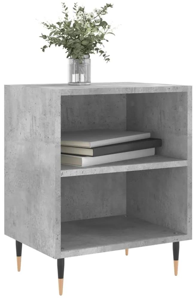 Comodini 2 pz grigio cemento 40x30x50 cm in legno multistrato