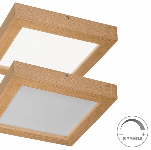 Brilagi-Luce LED dimmerabile WOODY FRAME LED/24W/230V quercia 30x30 cm IP44 + +TC