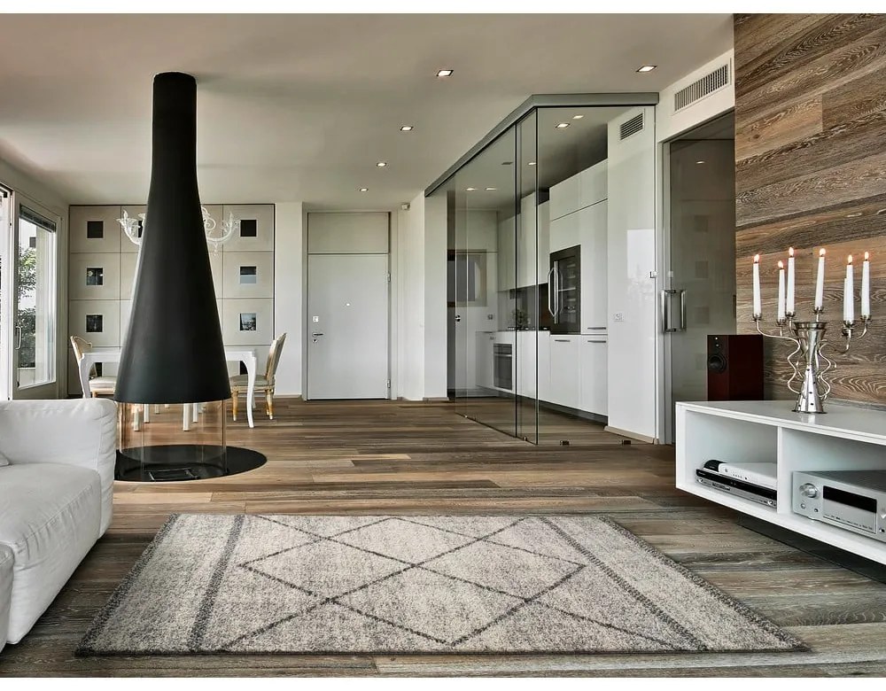 Tappeto grigio , 133 x 190 cm Kasbah Gris - Universal