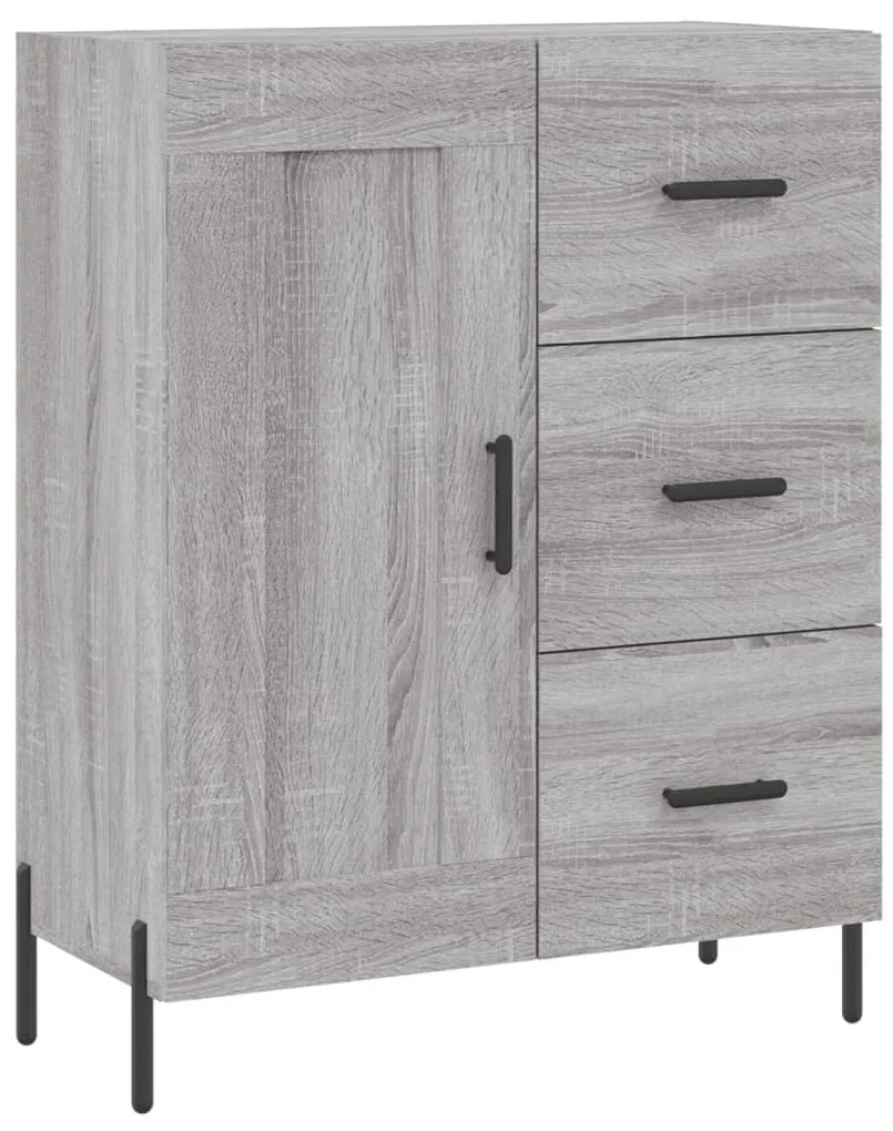 Credenza grigio sonoma 69,5x34x90 cm in legno multistrato