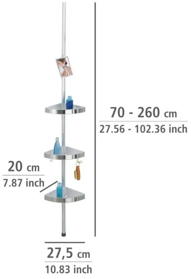WENKO 20349100-Profilo angolare PREMIUM 27,5x260 cm satinato