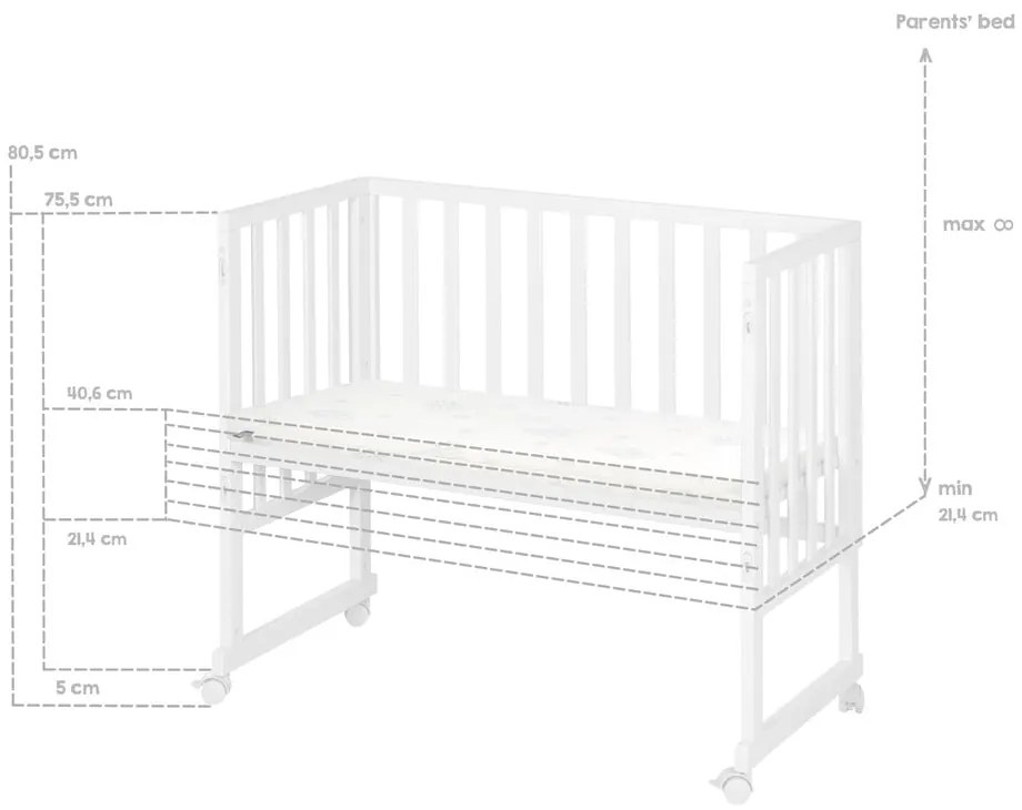 Culla bianca 90x45 cm - Roba