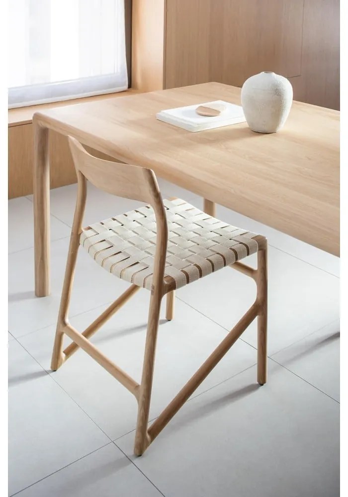 Tavolo da pranzo in rovere massiccio 90x200 cm Derven – Gazzda