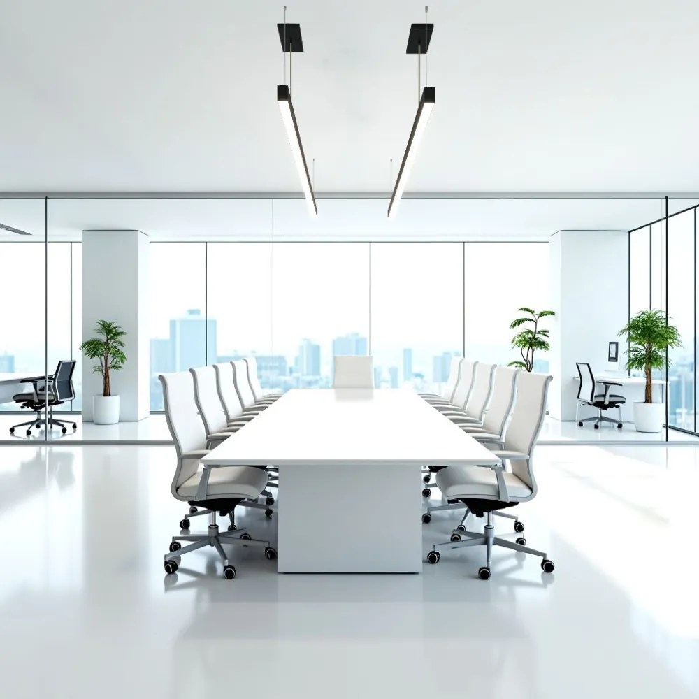 Lampada Lineare LED a Sospensione 55W 150cm nera con driver Philips Colore Bianco Variabile CCT