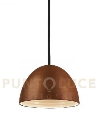 Folk lampadario a sospensione 1 luce attacco e27 d.18cm coffee