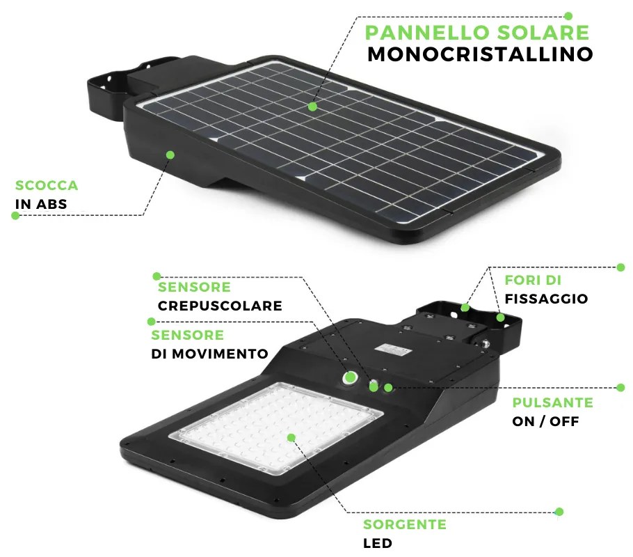 Lampione ad Energia Solare 6000 Lumen