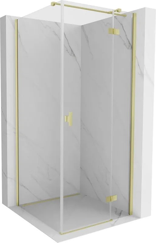 Mexen Mist-H T cabina doccia ad anta destra 90 x 90 cm, trasparente, oro spazzolato - 8A5T-090-090-55-00-P