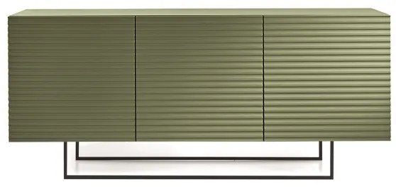 Madia 3 ante in legno 180 cm Verde - ARISA piedini sagomati