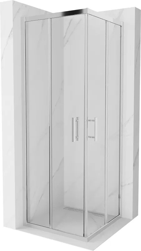 Mexen Rio cabina doccia quadrata 70 x 70 cm, trasparente, cromo - 860-070-070-01-00