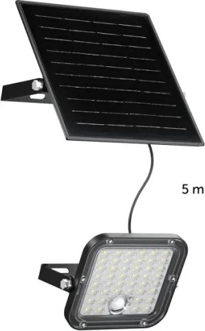 Proiettore solare LED con sensore LED/10W/3,7V 4000K IP65 3600 mAh + telecomando
