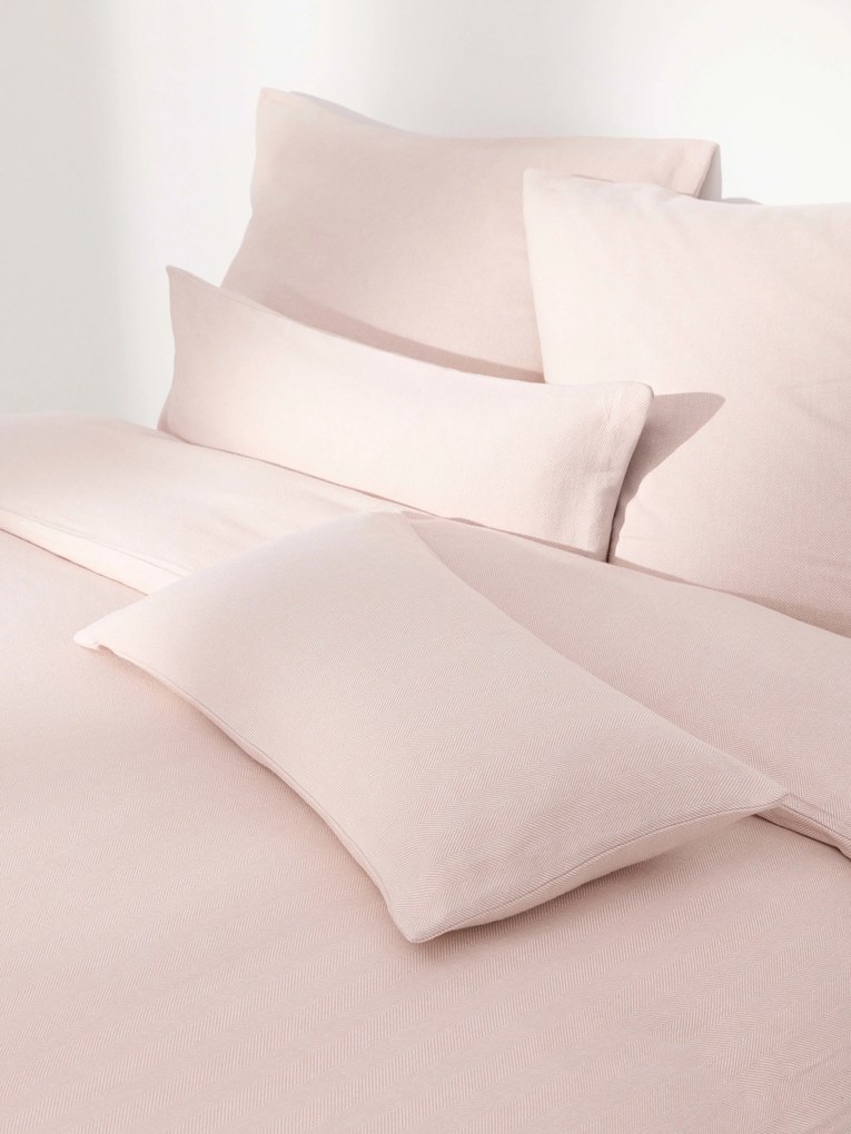 Copripiumino in flanella con motivo a spina di pesce Wanda