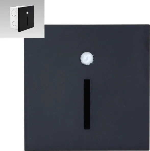 Emithor 70430 - Lampada LED per scale con sensore LINE LED/1W/230V nero