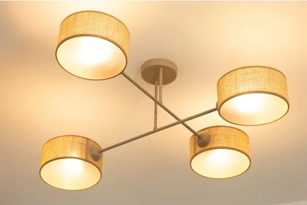 Brilagi - Plafoniera VIRGO 4xE14/40W/230V beige/oro