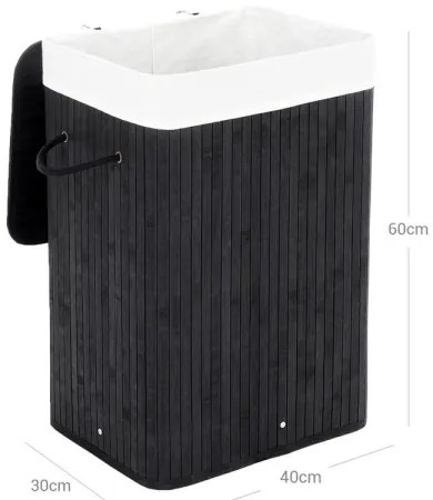 Cestino porta biancheria GUS nero