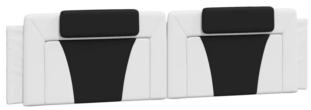 Cuscino testiera nero e bianco 200 cm in similpelle