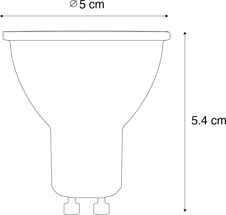 Set di lampadine LED smart GU10 dimmerabili 4,7W 400 lm 2700K-6500K incl. Zigbee Smart Hub