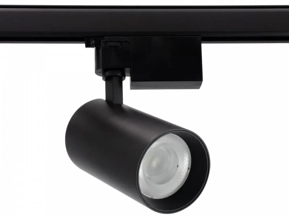 Faro LED 30W Trifase Nero 60° 120lm/W, CRI92, no Flickering - BRIDGELUX LED Colore  Bianco Naturale 4.000K