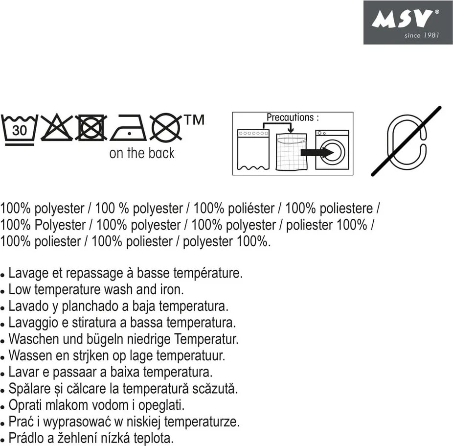 Tenda per doccia 180x200 cm Sugar – MSV