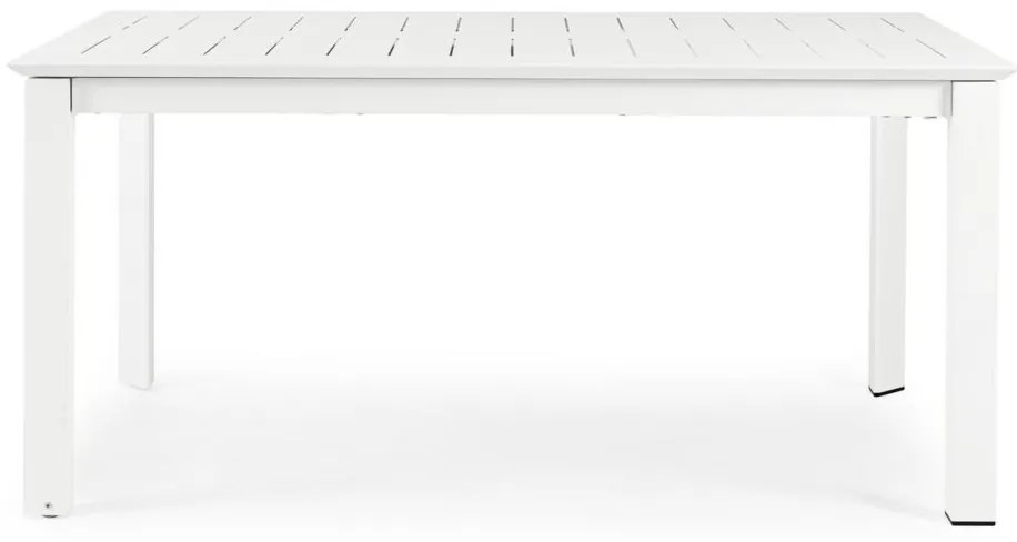 Tavolo allungabile KONNOR in alluminio bianco 160×100 cm – 240×100 cm