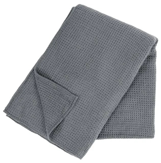 Copriletto Mini Waffle grigio, 130 x 170 cm - Tiseco Home Studio
