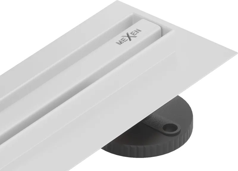 Mexen Flat 360° Slim scarico lineare rotante 140 cm, bianco - 1241140